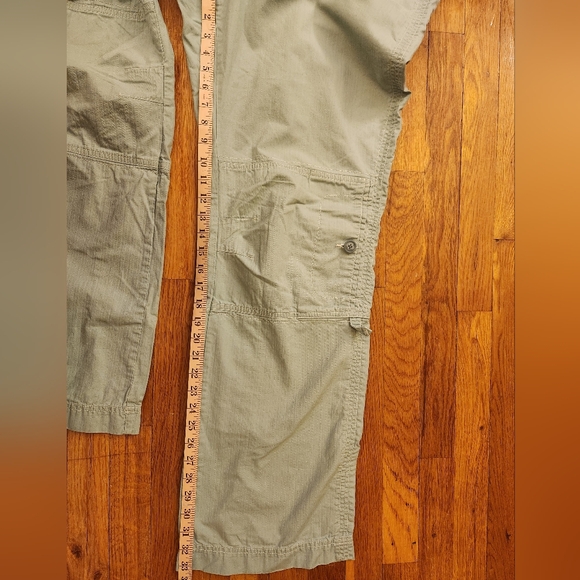 Eddie Bauer Women's Light Blue Turquoise Cargo Pants 100% Cotton Size 18 Tall - Picture 7 of 16